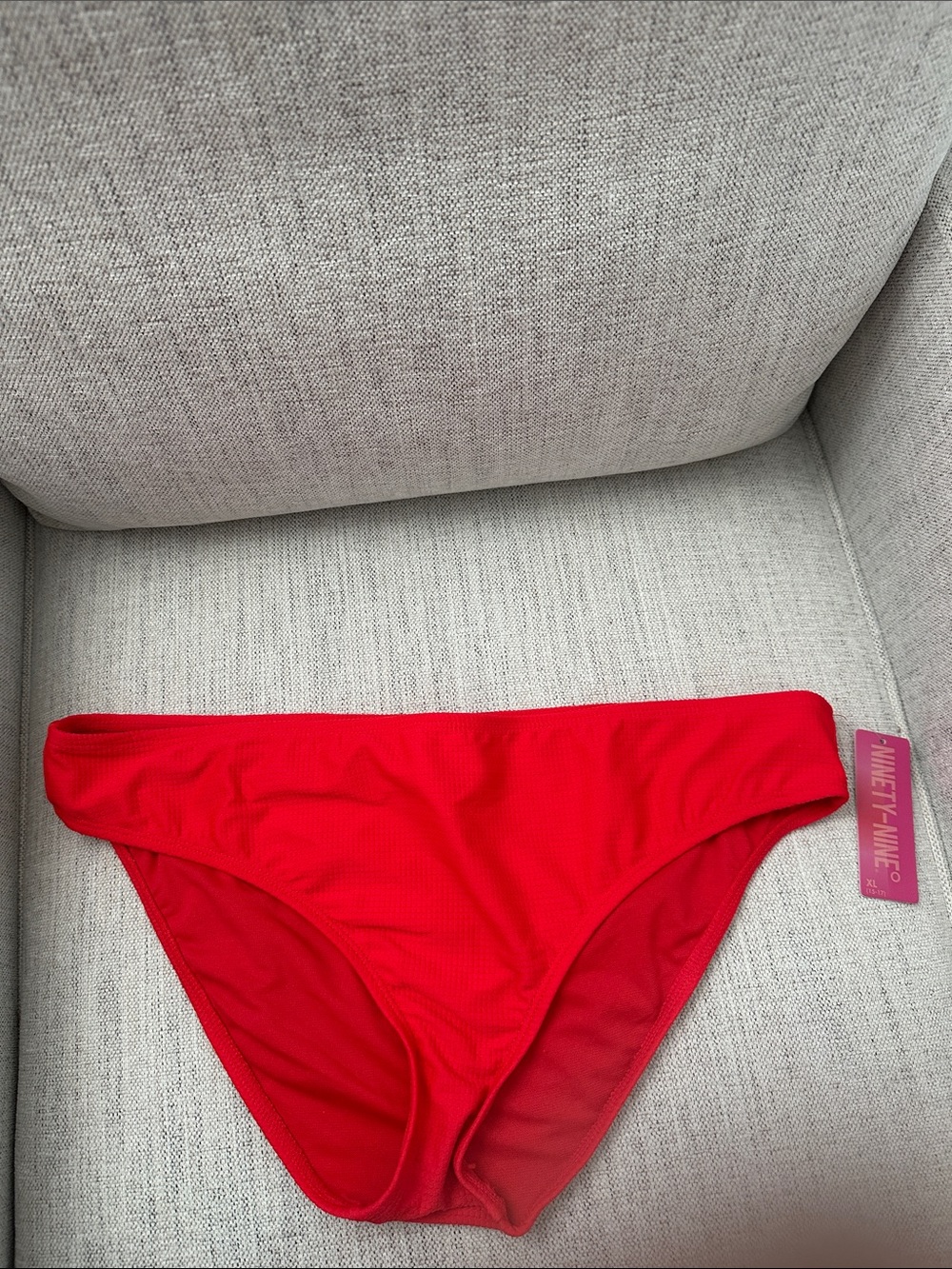 Ninety Nine High-Waist Red Bikini Bottom